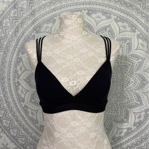 New $44 Victorias Secret Lace Strappy Brami Black Cross Back Bralette Bra M